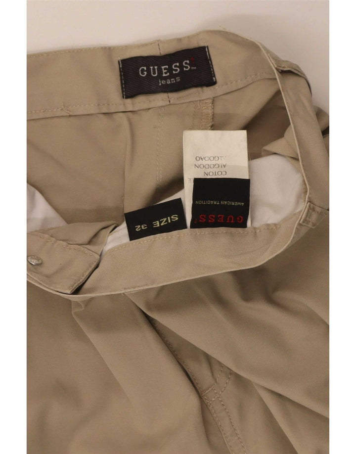 Pantaloni cargo dritti da uomo Guess W32 L30 in cotone beige