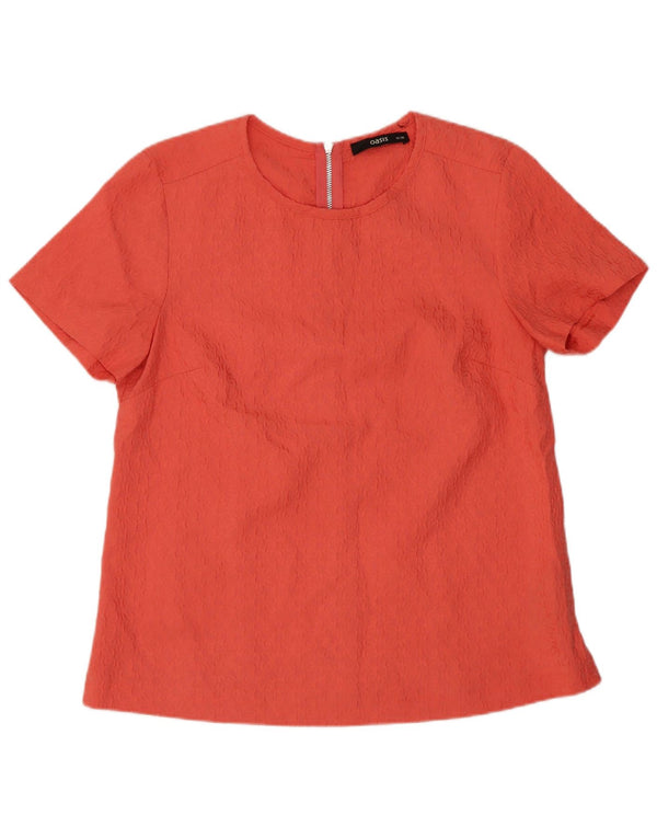 Camicetta a maniche corte da donna Oasis Top UK 10 Piccolo poliestere floreale rosa