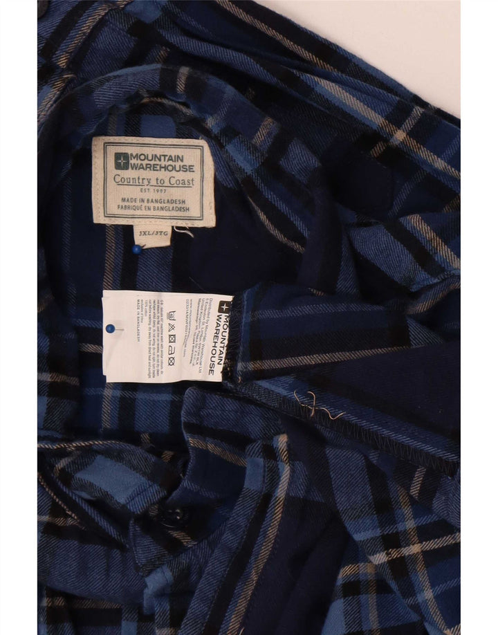 Camicia da uomo in flanella Mountain Warehouse 3XL cotone a quadri blu
