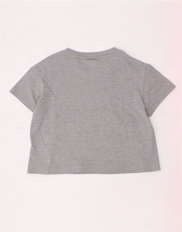 T-shirt grafica per ragazze Champion Top 7-8 anni Small in cotone color block grigio
