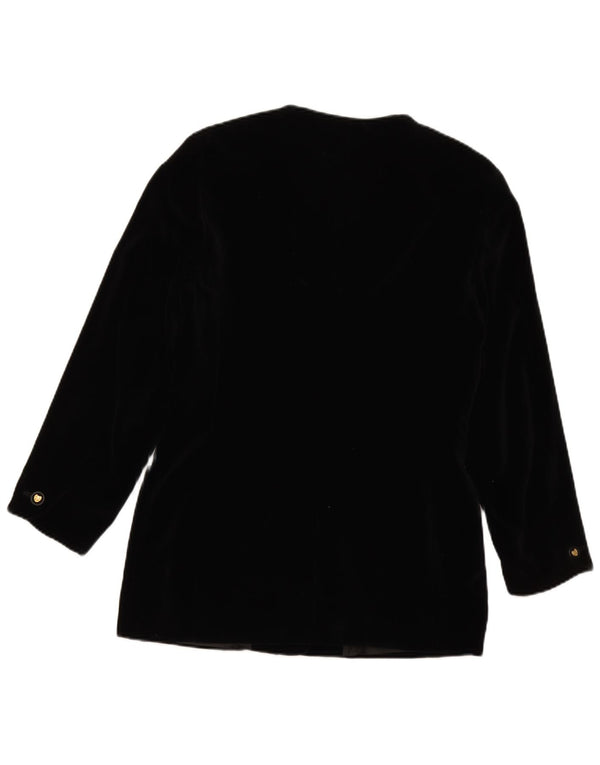 BOGNER Womens 5 Button Blazer Jacket UK 14 Medium Black