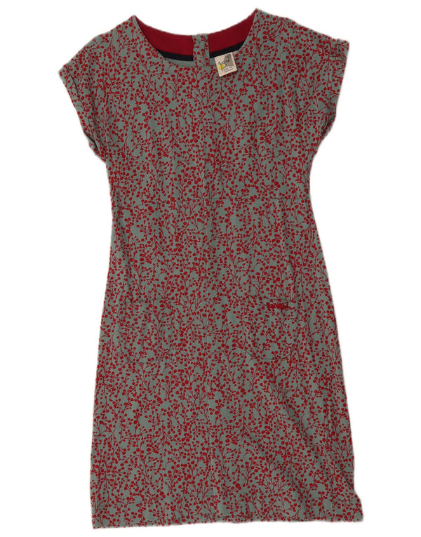 WEIRD FISH Womens Sheath Dress UK 10 Small Red Floral Cotton