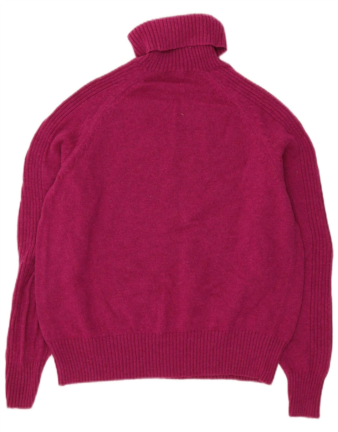 Maglione maglione a collo alto da donna Marks & Spencer UK 16 Large Pink Lambswool