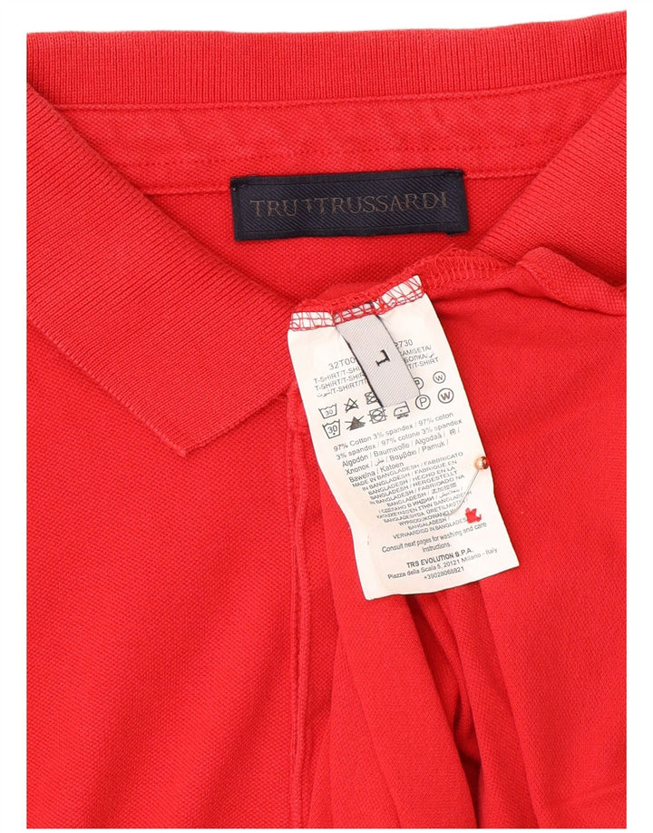 Polo Uomo TRUSSARDI Large Rossa in Cotone