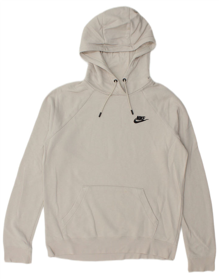 Felpa con cappuccio da uomo Nike Small in cotone bianco