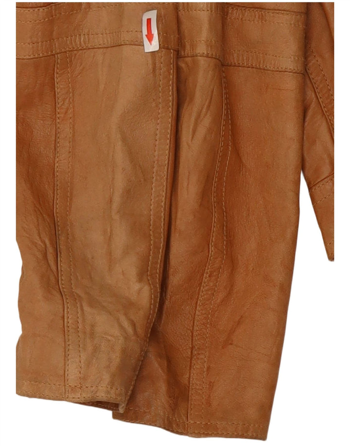 Giacca da motociclista in pelle da donna XETRA UK 8 piccola Beige