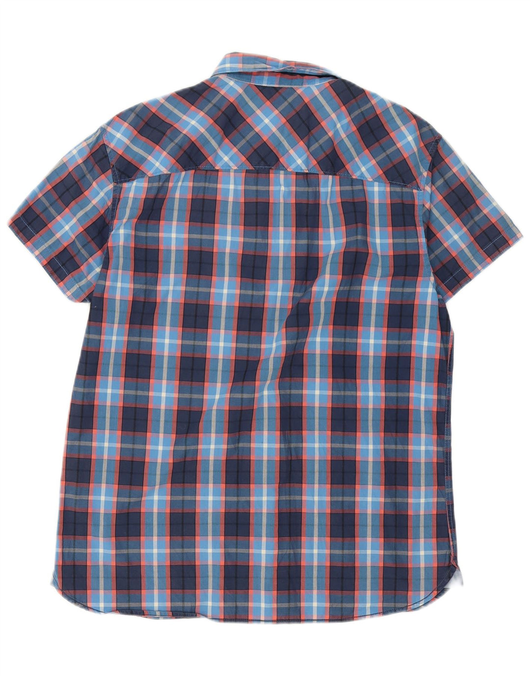 Camicia a maniche corte da uomo Jack & Jones XL blu navy a quadri