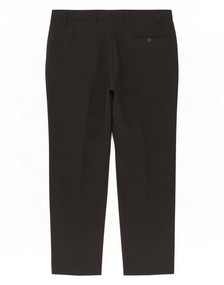 Pantaloni da abito vestibilità regolare Marks & Spencer da uomo W40 L31 poliestere nero