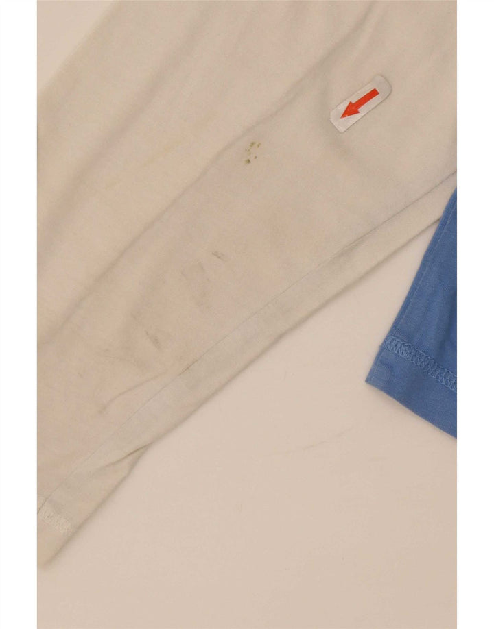 Champion Top grafico da uomo a maniche lunghe in cotone color block blu grande