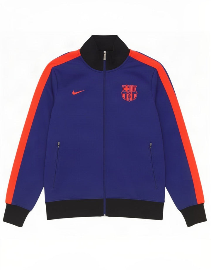 Giacca da uomo con grafica Nike Barcelona Graphic, giacca grande, color block blu