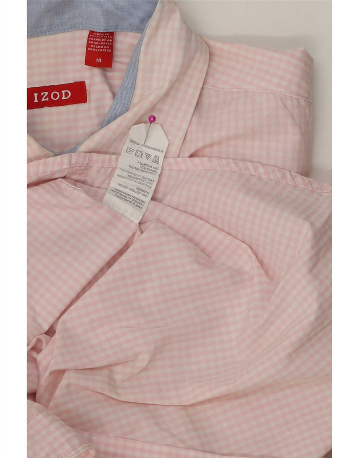 Camicia da uomo Izod in cotone a quadretti rosa medio