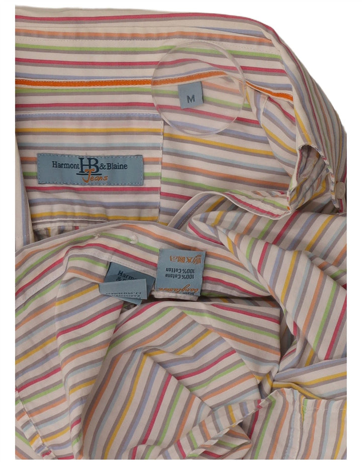 Camicia da uomo Harmont & Blaine in cotone a righe multicolori medie