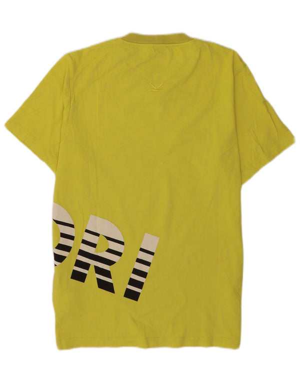 T-shirt grafica da uomo Kenzo Top in cotone giallo medio