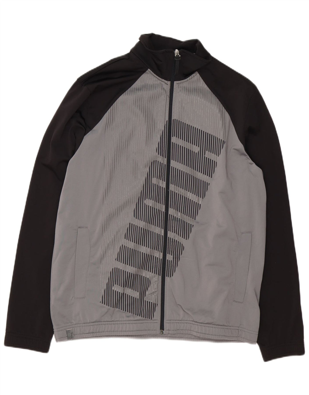 Giacca da ginnastica da uomo con vestibilità ampia grafica Puma Small Grey Colourblock