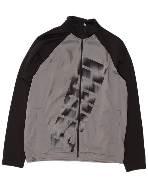 Giacca da ginnastica da uomo con vestibilità ampia grafica Puma Small Grey Colourblock