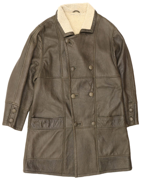 Cappotto in pelle doppio petto da uomo Loringhoven IT 52 XL Verde