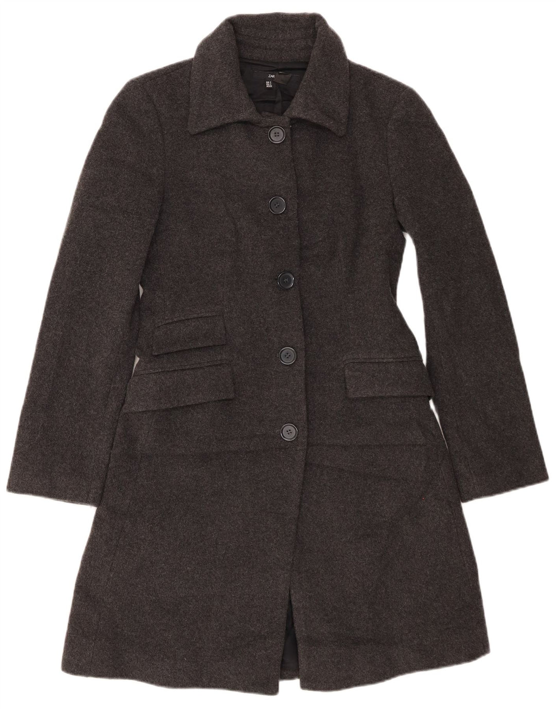 Cappotto Zara Donna UK 10 Small Grigio Lana