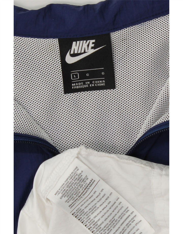 Giacca da tuta da uomo Nike, giacca grande, in nylon color block blu navy