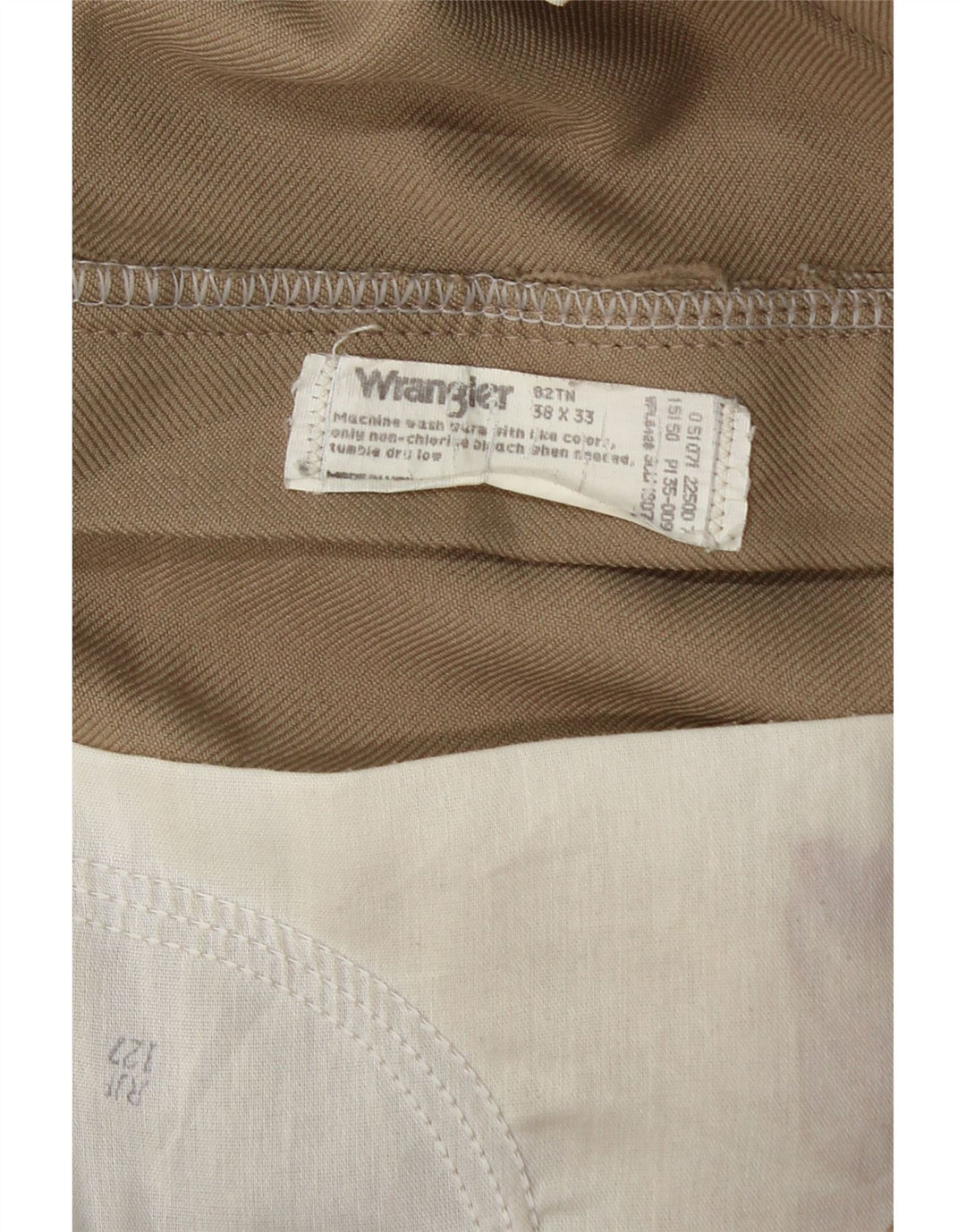Pantaloni da abito dritti da uomo WRANGLER W38 L30 Poliestere beige