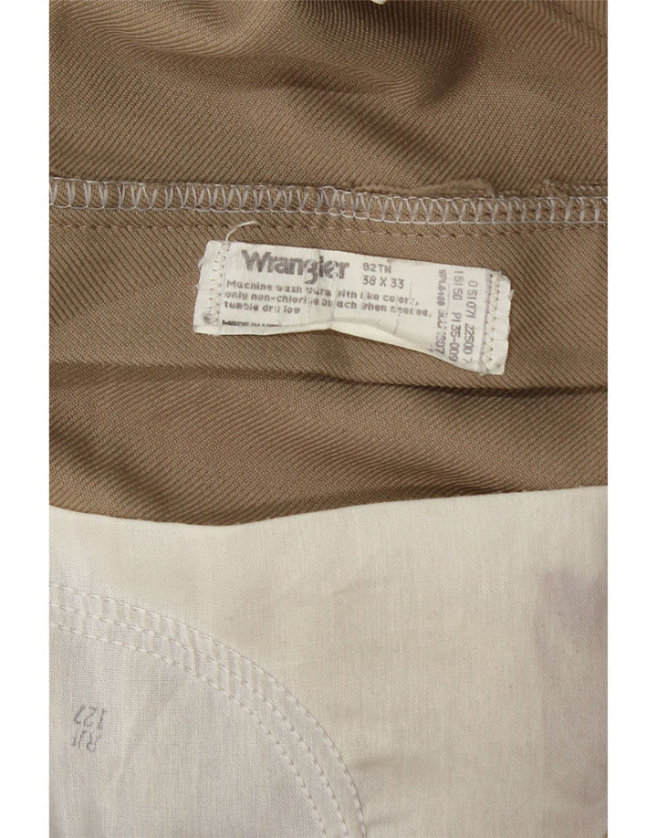 Pantaloni da abito dritti da uomo WRANGLER W38 L30 Poliestere beige