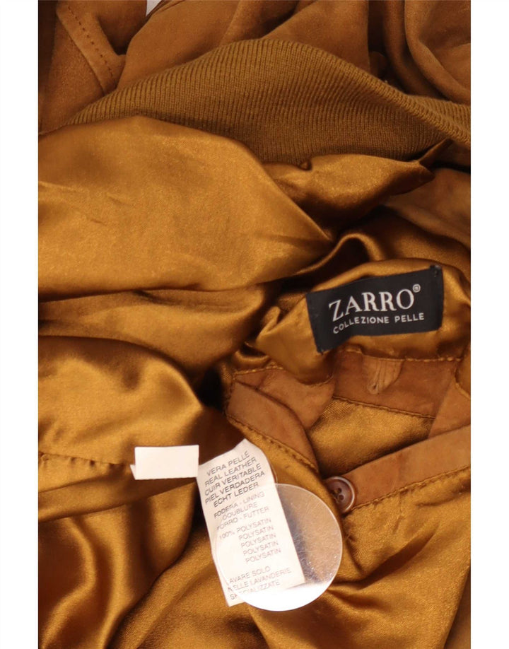 Giubbotto bomber in pelle scamosciata da uomo Zarro UK 44 2XL Pelle beige