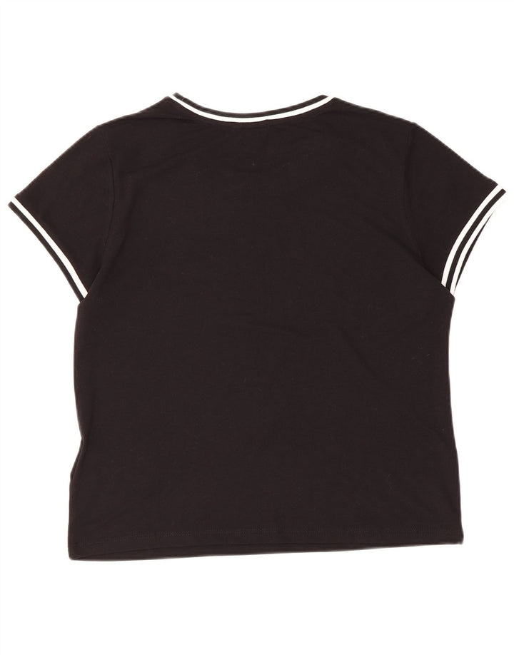 Guess T-shirt da donna Top UK 14 Large Nero Poliestere
