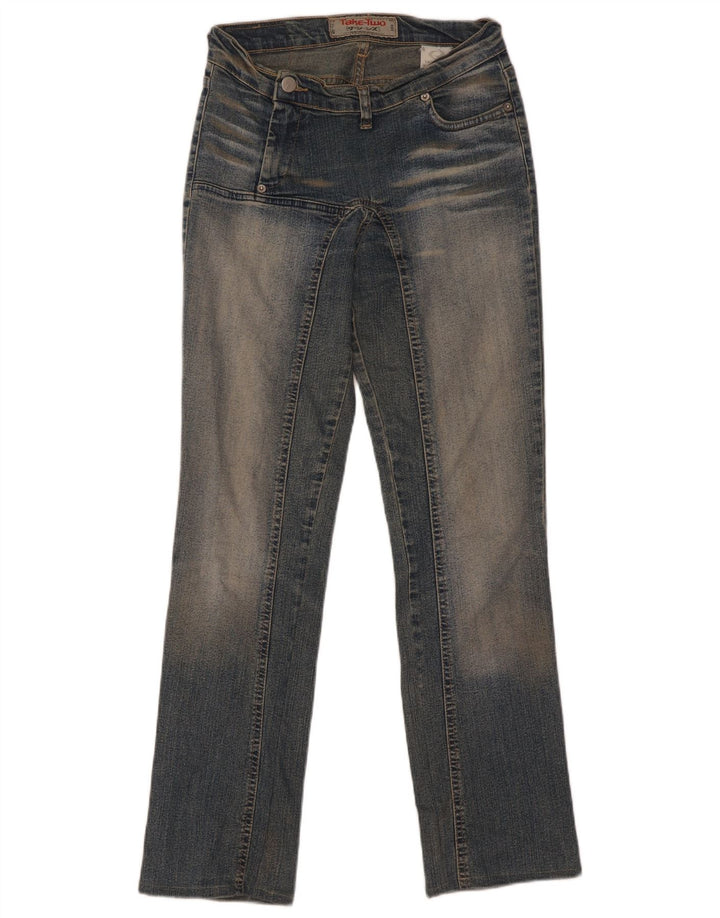 Prendi due jeans dritti da donna taglia 27 W27 L30 cotone blu