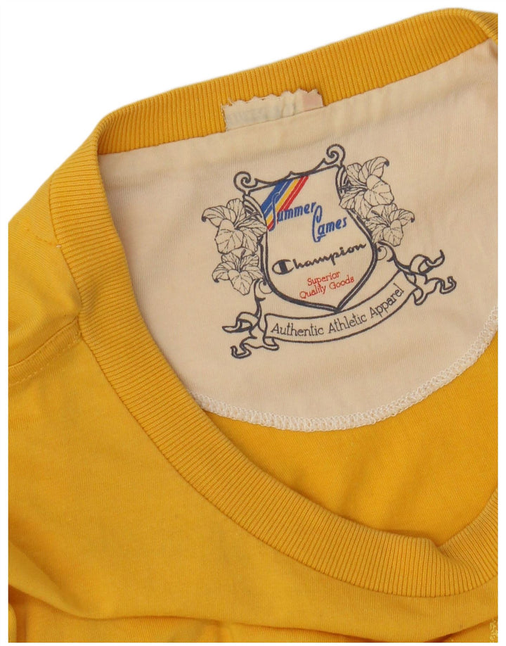 T-shirt grafica da uomo CHAMPION Top grande gialla