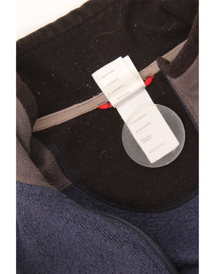 Felpa da uomo con collo con zip The North Face, maglione medio, blu navy, color block