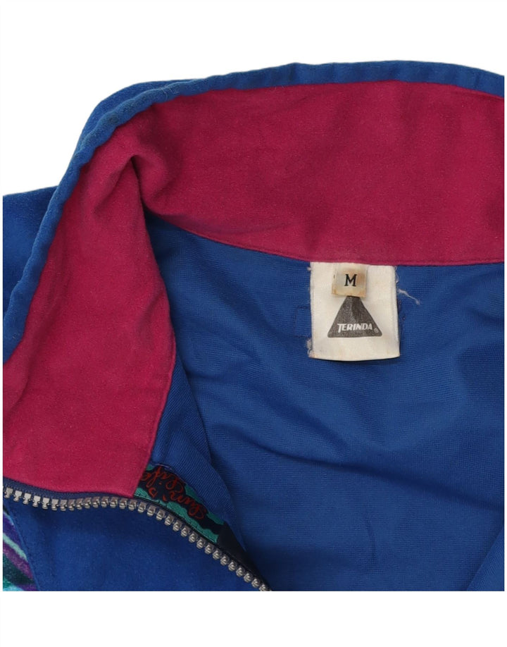 Giacca da ginnastica oversize da donna Terinda UK 14 Blu medio geometrico