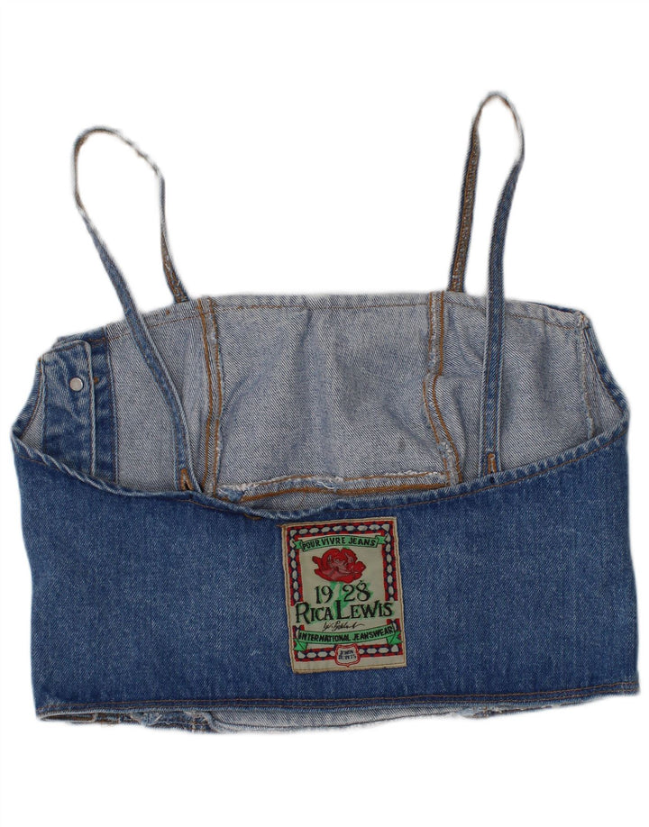 Top corto in denim da donna Rica Lewis IT 44 Blu medio