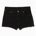 Pantaloncini di jeans invecchiati Levi's 581 da donna grandi W32 in cotone nero