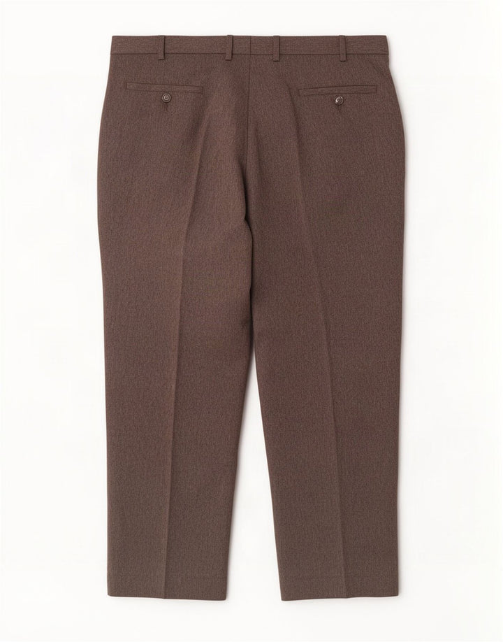Pantaloni da abito dritti da uomo Marks & Spencer W38 L29 grigi a spina di pesce