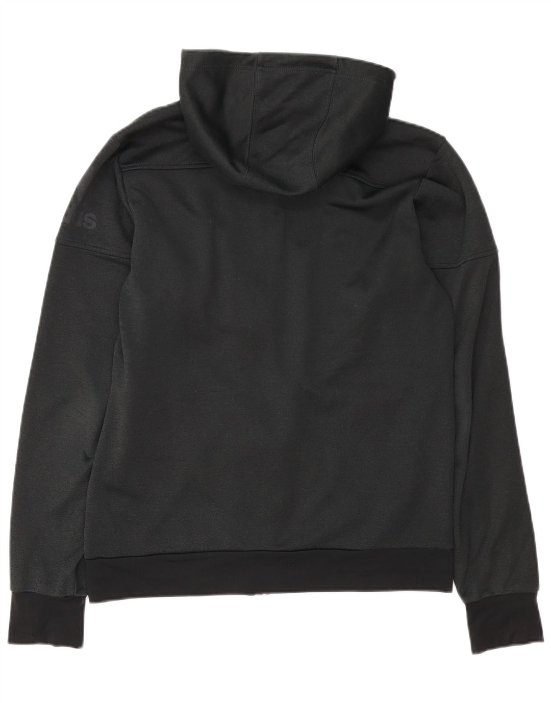 Maglione con cappuccio e zip Adidas da uomo in poliestere nero medio