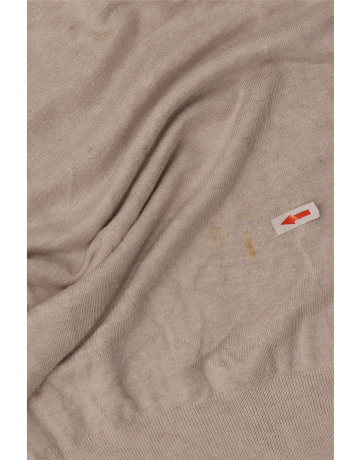 Maglione maglione collo alto da donna Zara UK 10 piccolo rayon beige