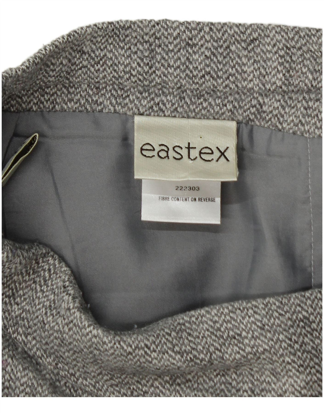 Gonna a tromba da donna EASTEX UK 20 2XL W40 Poliestere grigio a spina di pesce