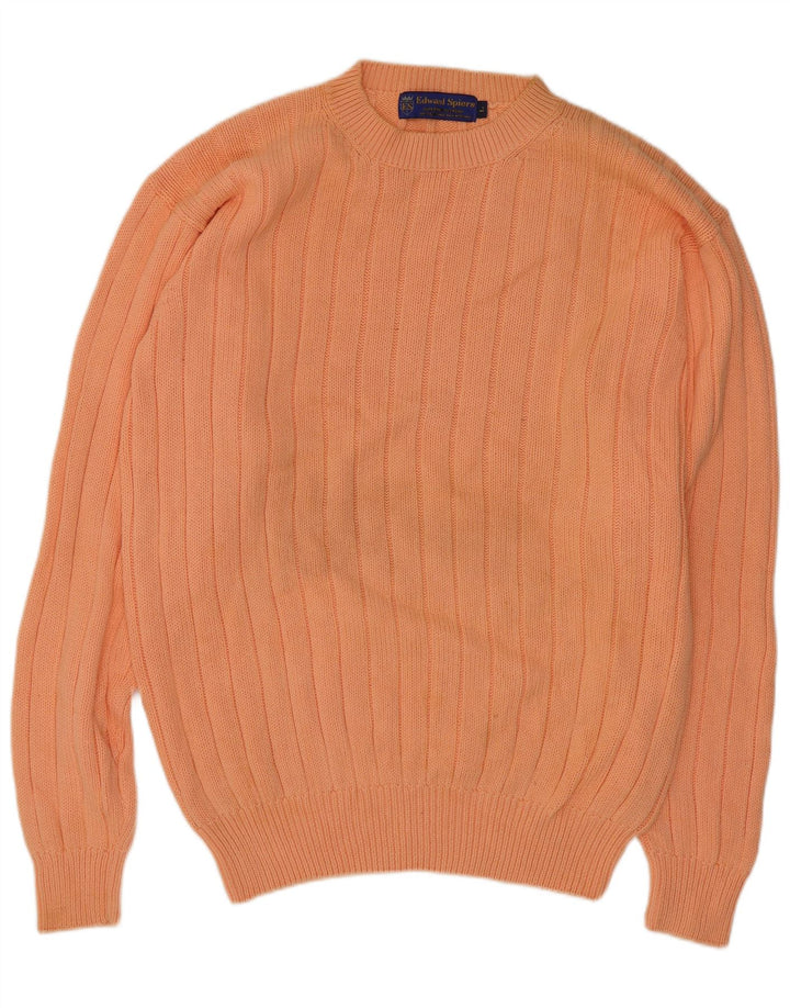 Maglione girocollo da uomo Edward Spires grande in cotone arancione