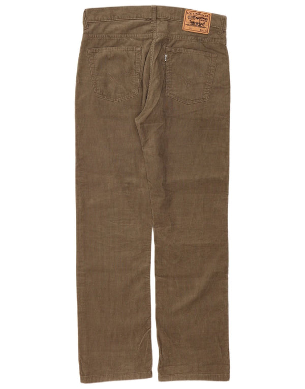 Levi's Uomo 752 Pantaloni Dritti in Velluto a Coste W34 L32 Cachi