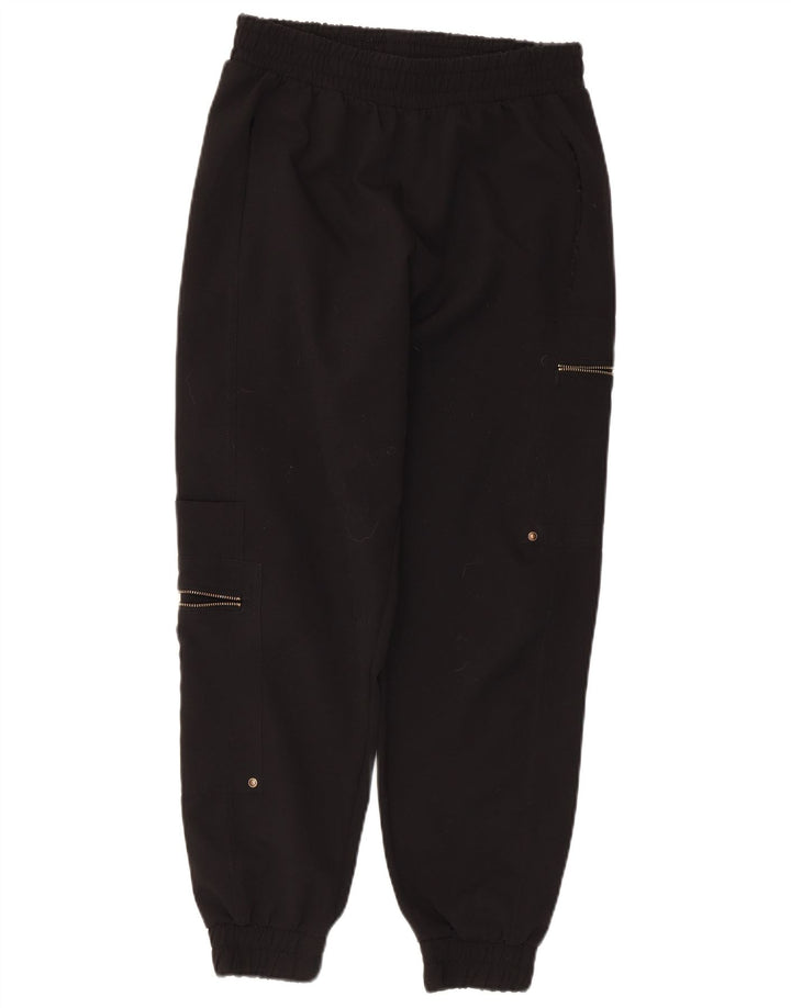 Pantaloni da tuta cargo Zara da donna, pantaloni da jogging UK 8 piccoli neri