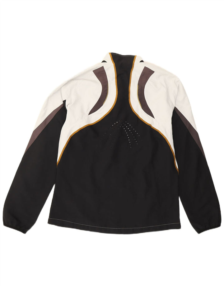 Giacca da tuta da uomo ASICS, giacca grande, in poliestere color block bianco