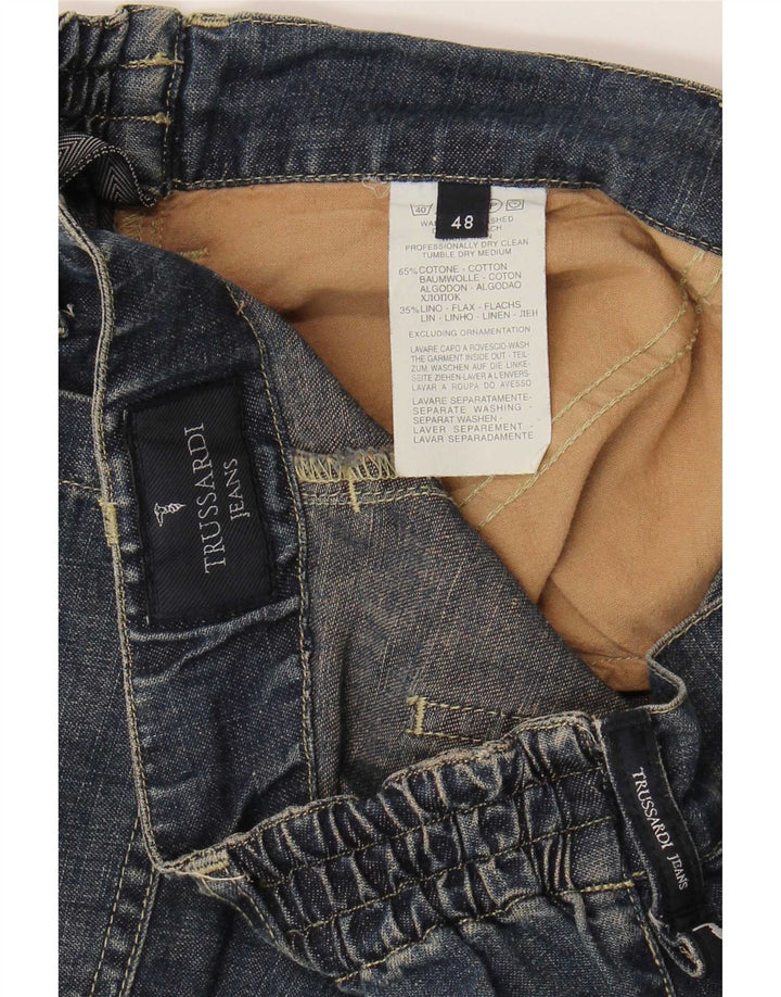 Pantaloncini Cargo Denim Uomo Trussardi IT 48 Medium W30 Blu Cotone