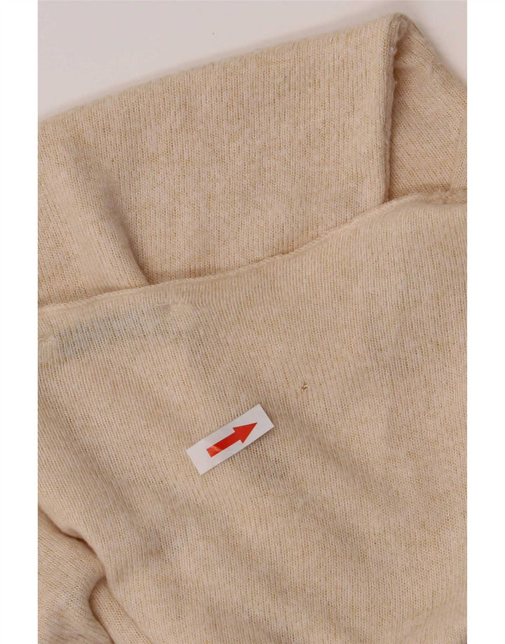 Top Zara da donna a maniche lunghe UK 10 Small Beige Viscosa