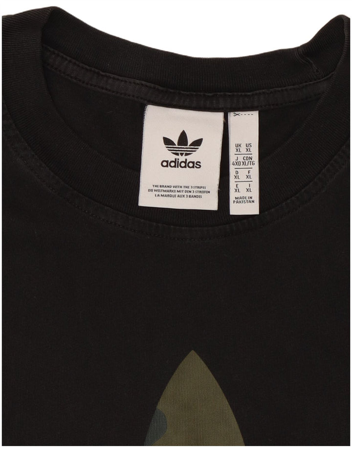 Maglietta grafica da uomo Adidas Top XL Nera