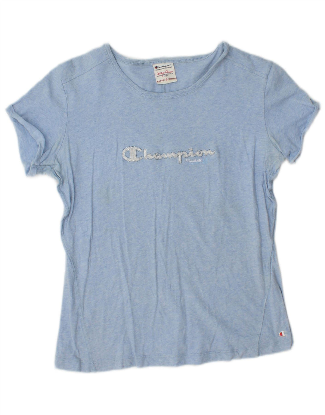 T-shirt grafica Champion da donna Heritage Classics UK 10 piccola blu