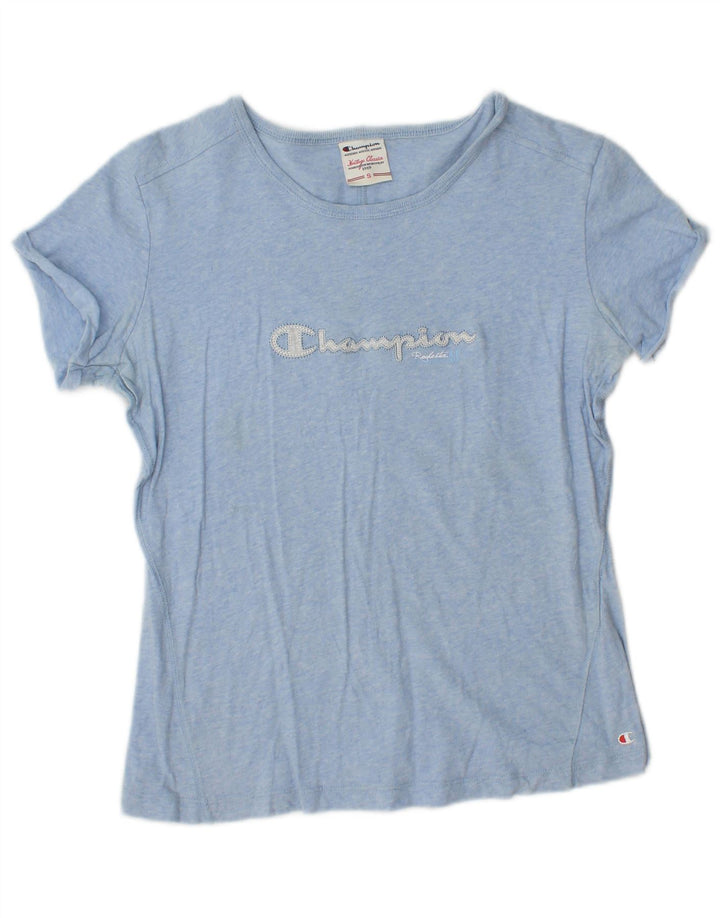 T-shirt grafica Champion da donna Heritage Classics UK 10 piccola blu