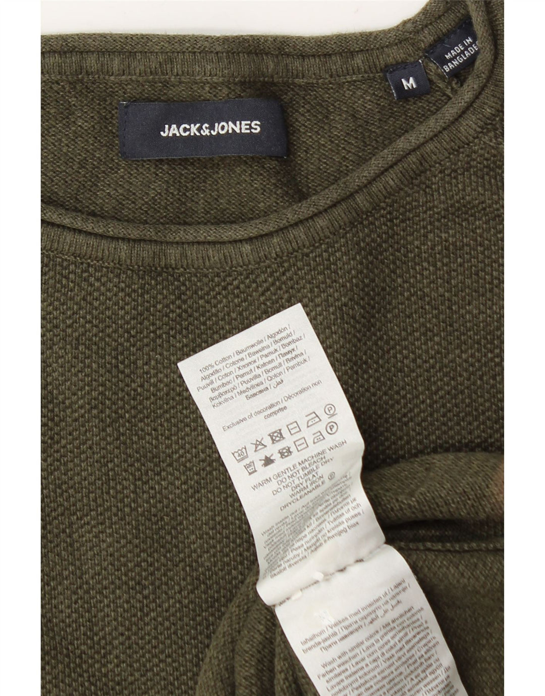 Maglione maglione girocollo da uomo Jack & Jones in cotone verde medio