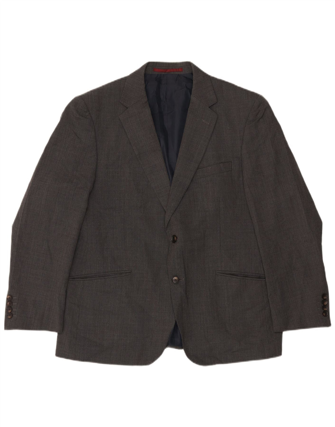 Giacca blazer corta da uomo a 2 bottoni Marks & Spencer UK 44 XL lana grigia