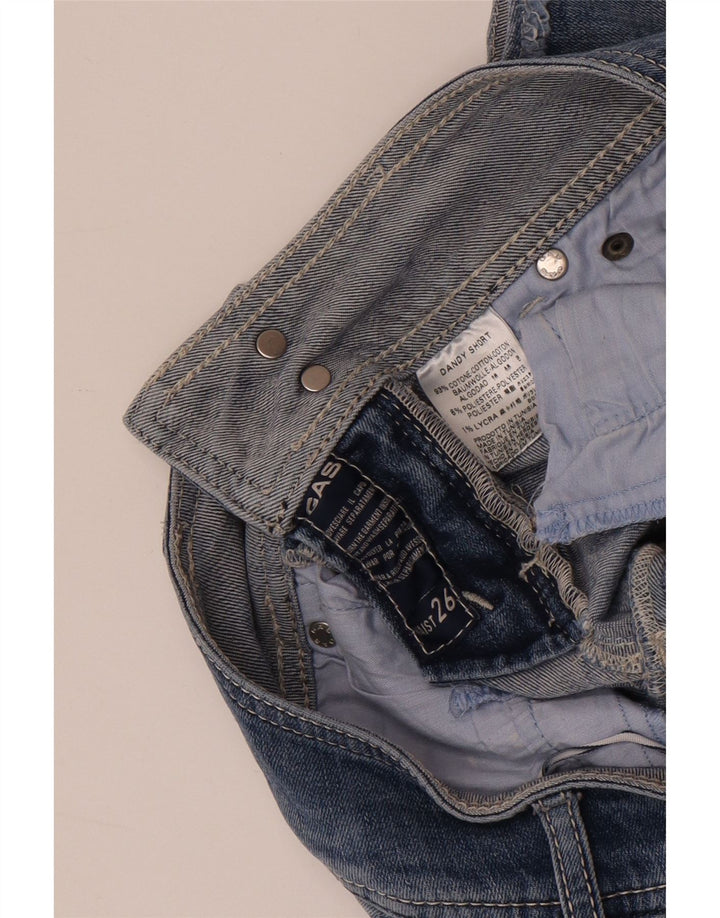 Pantaloncini di jeans GUESS da donna W26 piccoli in cotone blu
