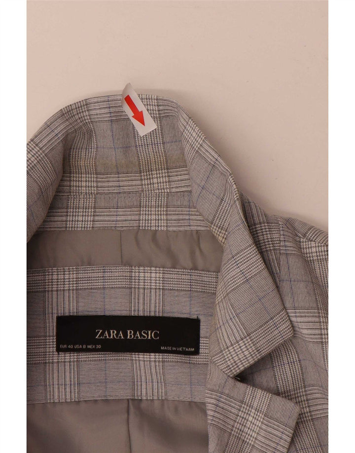Giacca blazer a 1 bottone da donna Zara EU 40 pied de poule grigio medio