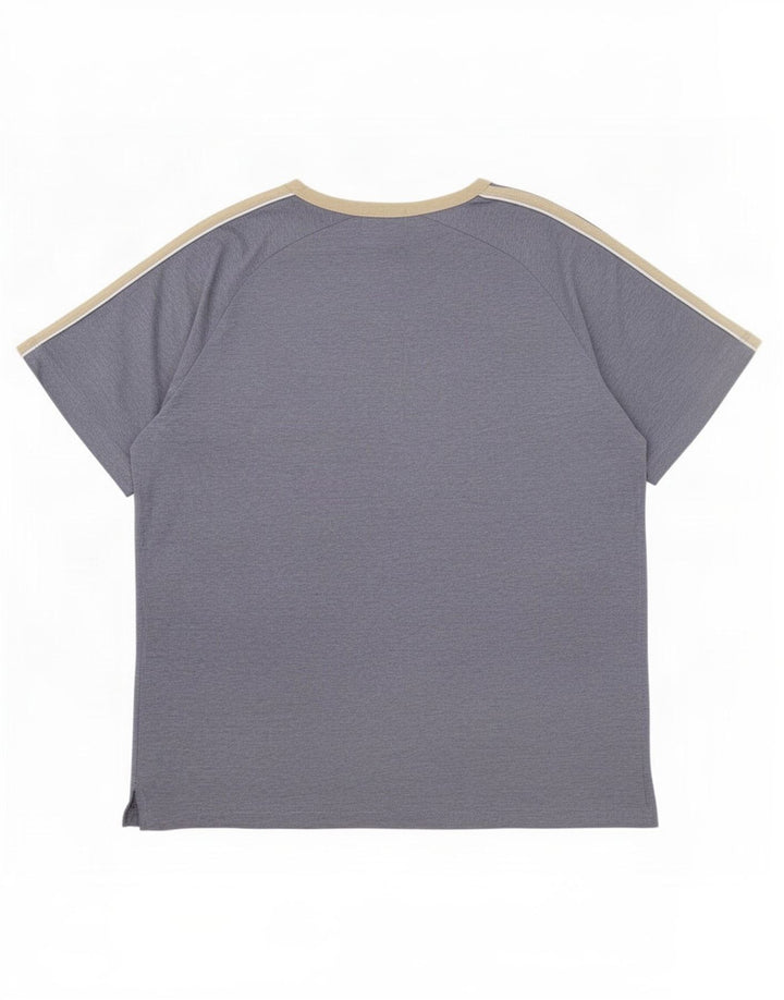T-shirt da uomo Asics Top in cotone color block blu medio